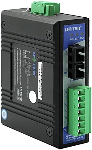 UOTEK Industrial RS-232/485/422 Dual-Fiber Modem(Built-in Power AC100-240V) with Zero Delay Conversion Model