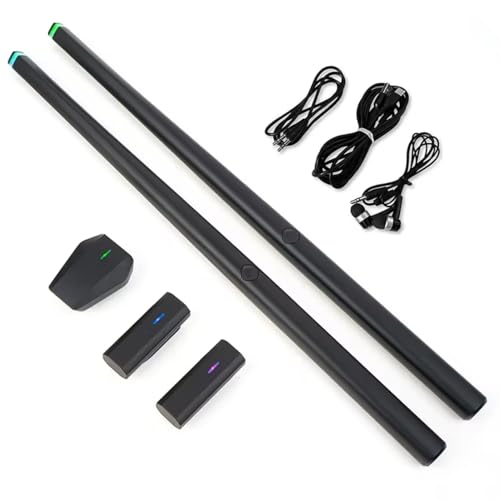 Virtual Electronic Drum Set, 9 Drum Types Vibration Sensing, No Noise Percussion Sticks, MIDI Compatible Digital Drum Machine with Lessons, 10m Wireless Range 3.5mm Audio Interface