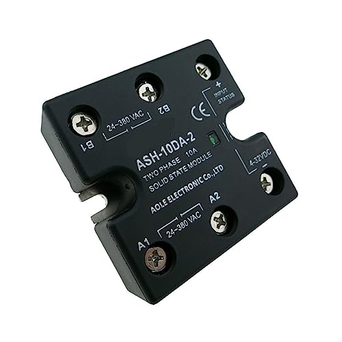 Relé de estado sólido 10A bifásico AC ASH-10DA-2F bidireccional a prueba de golpes y humedad