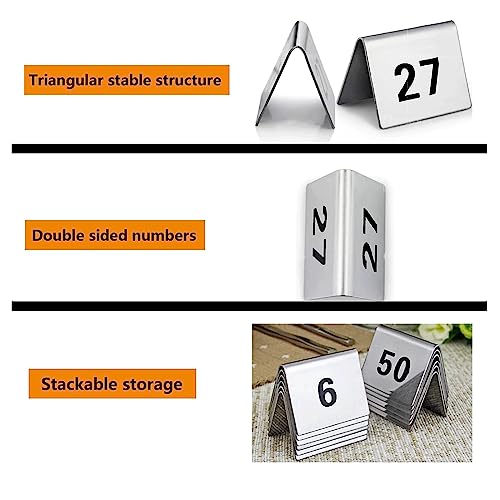Numéro de Table Concis en Acier Inoxydable Réutilisable pour Événements - 7