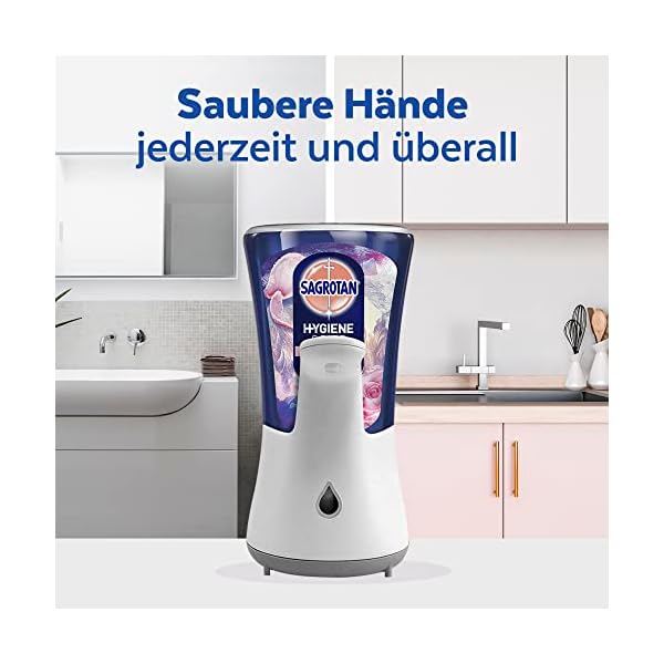 Sagrotan No-Touch Nachfüller Eis Rose Limited Edition – Für den automatischen Seifenspender – 5 x 250 ml Handseife – Bild 6