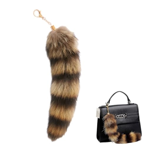 Fuchsschwanz Anhänger 25 cm Fell Schwanz Keychain Extra Groß...