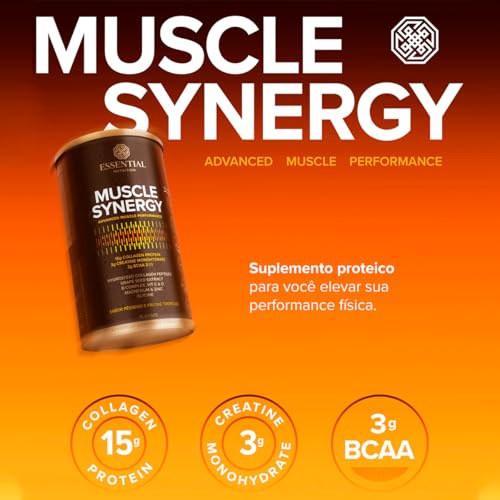 Muscle Synergy Essential Nutrition 454,5g Sabor Pêssego e Frutas Tropicais