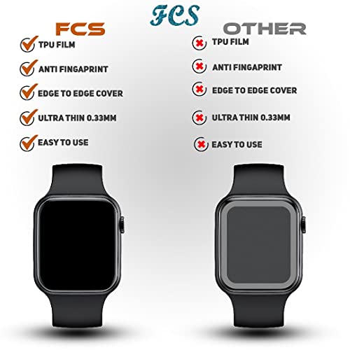 Image of FCS smart watch screen guard membrane for Fastrack Reflex Play| Ultrathin 0.125mm flexible screen protector TPU membrane | Edge to Edge Coverage | Pack of 3