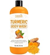 Turmeric Body Wash – Skin Brightening Liquid Soap for Discoloration – Natural Anti Aging Exfoliat...
