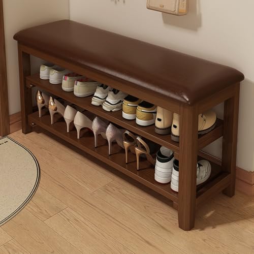 Banc de rangement pour chaussures à 2 niveaux pour éliminer le désordre de l'entrée