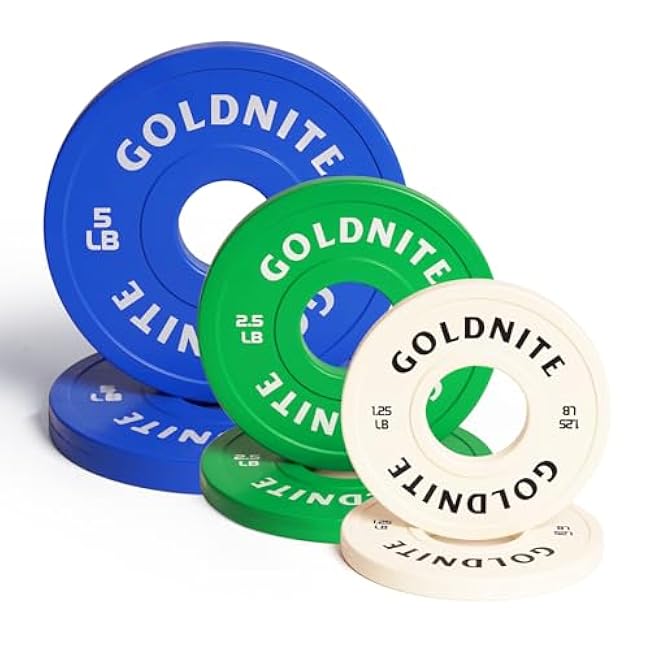 Change Plates Set 1.25LB 2.5LB 5LB Set Fractional Weight Plate Olympic Bumper Plates for Cross Training Steel Insert Strength Training Weight Plates