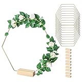 』【Fácil de decorar】 Puede combinarlos como un centro de mesa de aro floral para bodas, o puede usar el marco de madera para hacer un número de mesa de boda o un tarjetero en su vida diaria.