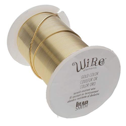 the beadsmith wire elements 20-gauge lacquered tarnish-resistant copper wire for jewelry making 15 yard 1372 meter spool gold