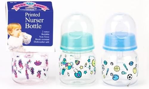 BABY KING Preemie 2oz. Bottle, 3 Pack, Assorted Styles and bottle