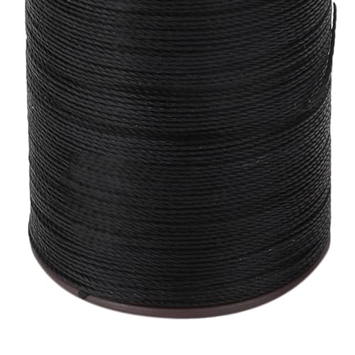 Hilo encerado premium para cuero de 0,45 mm, bobina de 160 m, hilo de coser de poliéster de alta resistencia para artesanía en cuero, reparación de calzado, fabricación de bolsos y proyectos DIY en colores surtidos (Negro) miniatura 7