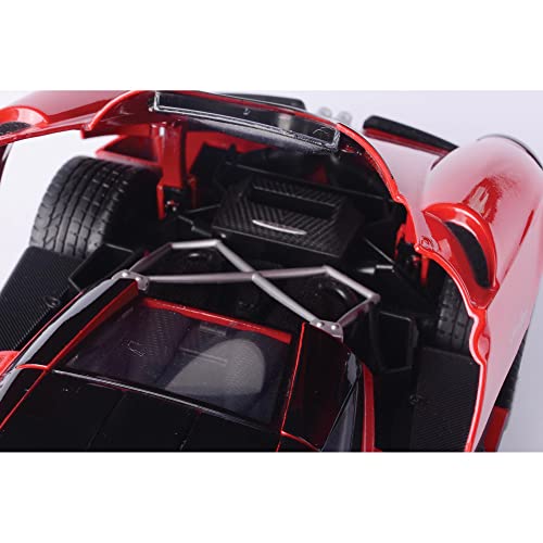 Motormax Pagani Huayra Rojo 1:18 Modelo de Auto Diecast miniatura 4