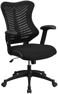 Flash Furniture Office Chair, Ergonomic Office Chair with Mesh Back Support, High Back, Height Adjustable Seat and Tilt Lock Lever, Black, 63.5 x 65.41 x 108.59 cm