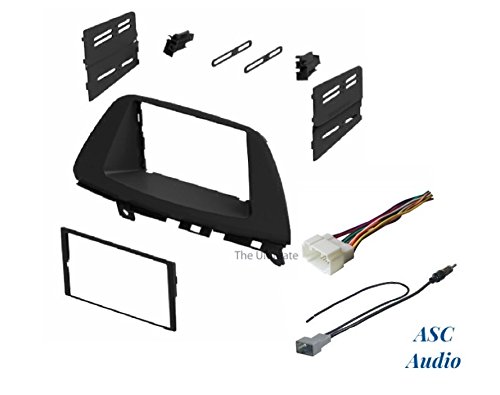 ASCAudio Install Kit for 2005-2010 Honda Odyssey Double Din Radio, Black ABS Wire Harness with Circular Connectors