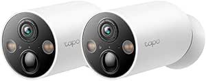 Tapo C425 2.5K 4MP Wireless Outdoor WiFi Surveillance Camera 10000mAh Battery Pack of 2, 300J Battery Life AI Detection, Colour Night Vision, IP66 Waterproof, No Hub Required asin的图片