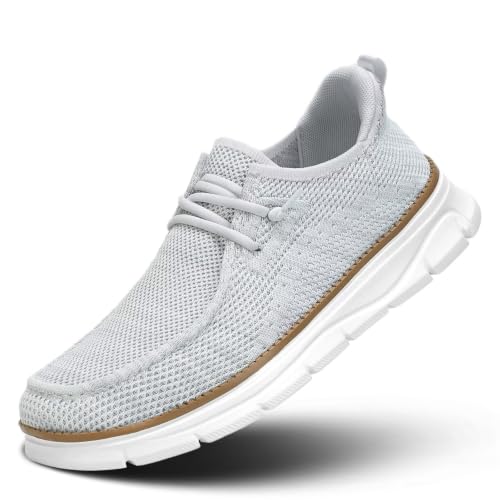 Image of Mens Slip-on Loafers Comfortable Boat Shoes Casual Walking Sneakers Mesh Business Oxfords Work Lightweight Soft Sole