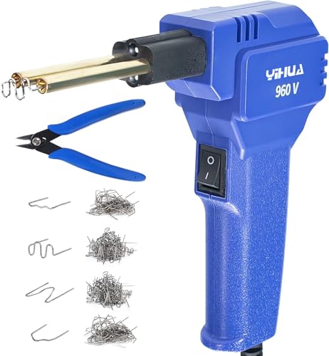 YIHUA 960-V 携帯用プラスチック溶接機 LEDライトが付き ホット線200本 車とかひび割れ補修修理 ガスタンクのプラスチック修理