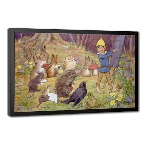 WCYB Lesson Time par Margaret Tarrant Toile 20x30 cm Cadre Suspendu Bureau