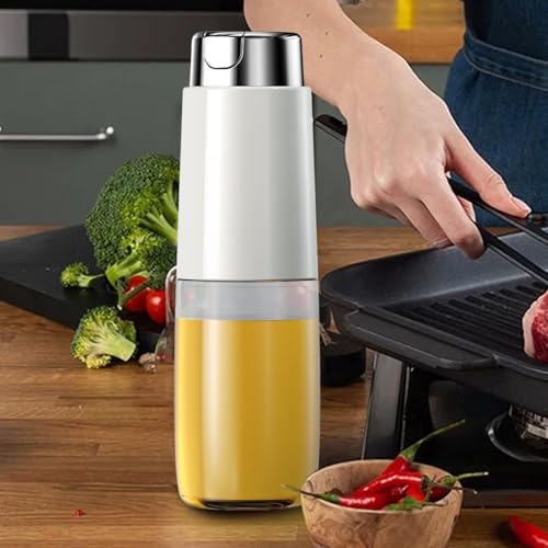 Aceitera de cristal duradera de 500ml con vertedor de alta precisión para cocina 5