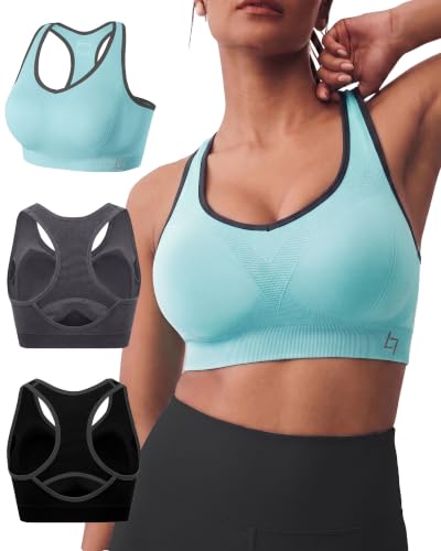 Image of FITTIN Supportive Sports Bra for Large-Bust: 12-Hour Zero-Pressure Comfort | Full Coverage No Spillage Comfortable Fit Padded Racerback Sports Bras for Yoga Gym for C-DDD Cup Plus Size Women