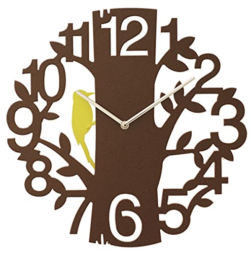 INTERFORM INC. インターフォルム 掛け時計 壁掛け 鳥 振り子 ブラウン インテリア PICUS ピークス CL-5743BN