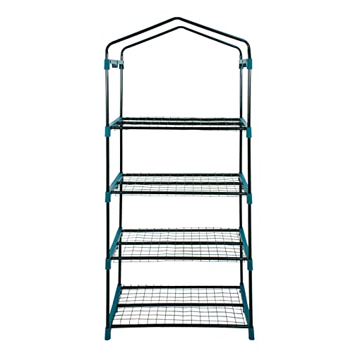 Homgarden 4-Tier Mini Greenhouse Portable Plant Flower Shelf Tent W/Pe Cover Roll-Up Zipper Door For Lawn Patio Garden Indoor Outdoors #TOP4