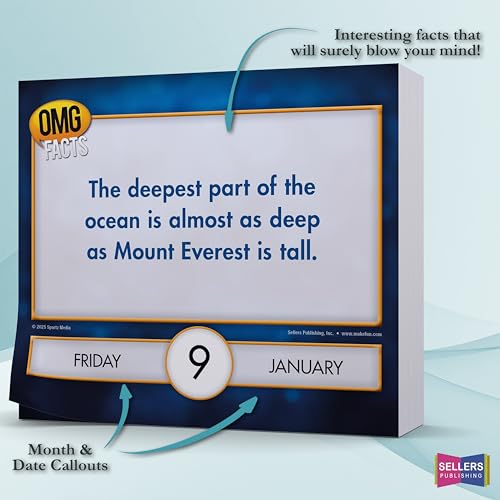 OMG Facts 2026 Daily Desk Calendar: Boxed Page-a-Day Trivia Calendar with Day-to-Day Hard-to-Believe Facts, Weird Truths & Bizarre Realities