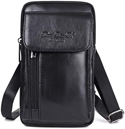 iPhone 11 Pro X Xs 8 7 Plus 6 6S Galaxy S9 S8 S7 S6 Edge Note5 Note4 A8 A8+ Leather Case Belt Holster Pouch Holder for Cell Phone Under 6.0" inch Vertical Style1-Black S Size