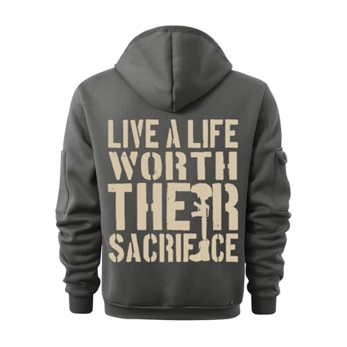 Quarter Zip Pullover Mens Fashion Graphic Hoodie Sweatshirt with Zipper Pockets, Outdoor Casual Workout Wear2