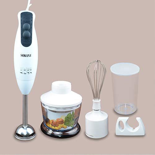 Preisvergleich Produktbild Cpippo Babynahrungszubereiter,Elektrischer Stabmixer,Küchenmaschine Multifunktional,Kitchen Aid Mini Food Processor,Der speisegrad ist Edelstahl,500ML,450W, 34 * 14cm,weißen