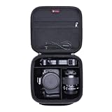 XANAD DSLR Hard Cameras Case Canon EOS 2000D/ 4000D DSLR, EOS Rebel T7 /R100 /R50 /R5 /R6 Mark II /R7 /R8 /90D /5D Mark IV Camera, Lens, Tripod, with 3 Pieces of Dividers and Shoulder Strap-Black