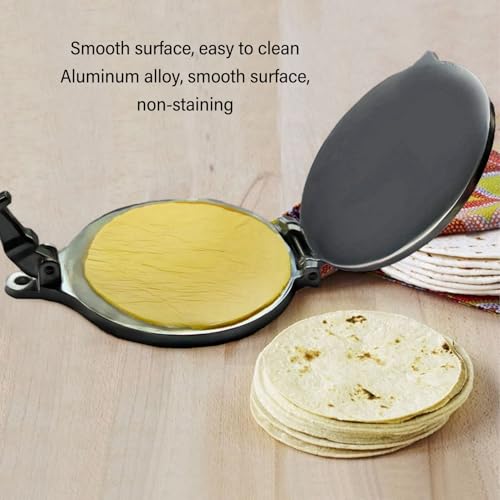 Cornbread Dough Roller, Aluminum Alloy Flour Tortilla Dough Machine, Heavy Duty Cornbread Machine, for Pizza Quesadilla Maker (20cm Black) (16cm Black) - Image 7