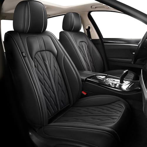 TTX LIGHTING Seat Covers Fit for GMC Yukon 2007-2023 2024 2025 Seat Covers Full Set Car Seat Covers Faux Leather Breathable Waterproof Car Seat Protector (5 Seats, Black)