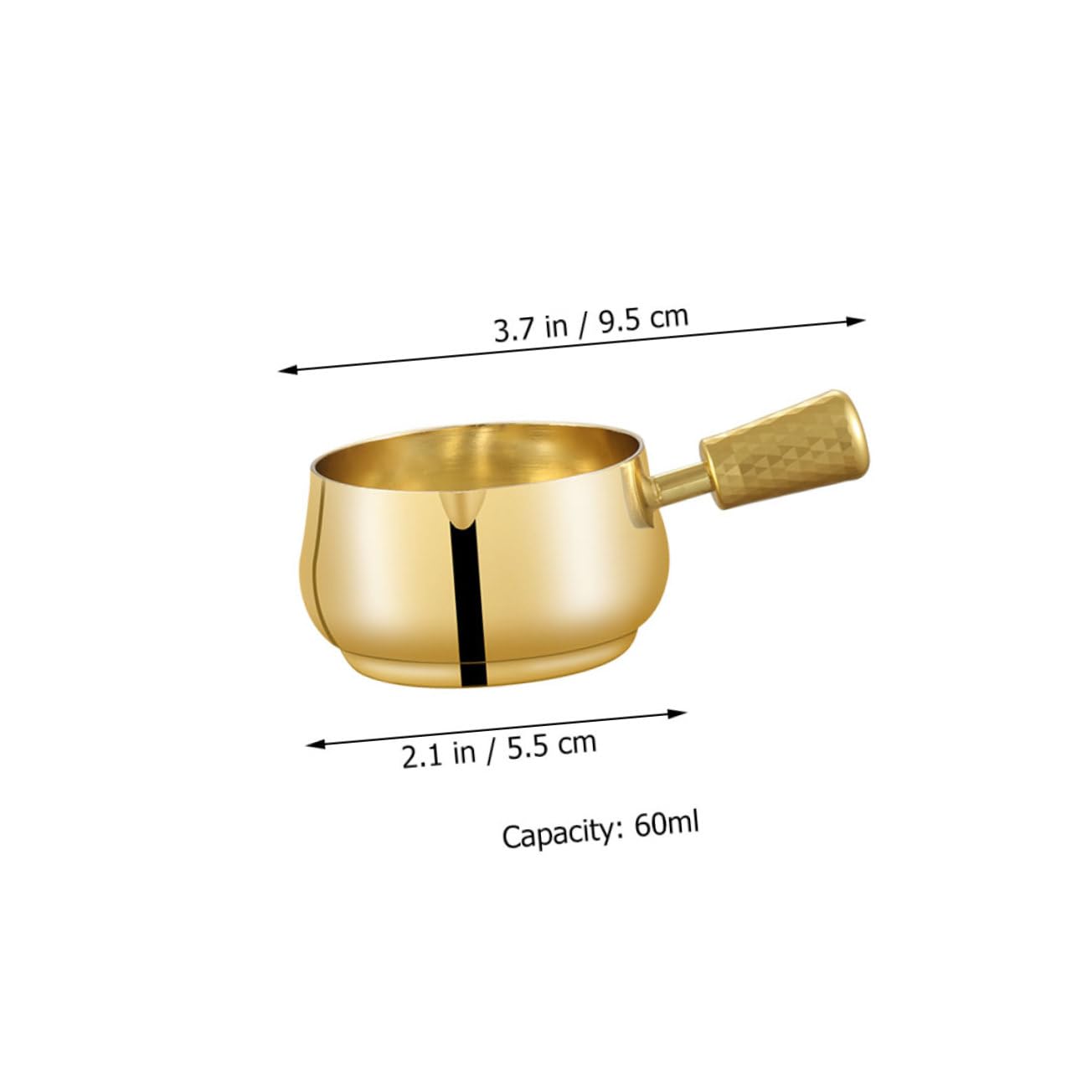 COLLBATH Stainless Steel Sauce Cup Kitchen Decir Kitchen Decore Sauce Cup with Handle Small Sauce Bowl Coffee Creamer Coffee Pot Sauce Jugs Creamer Dipping Sauce Cups Soy Sauce Bowl