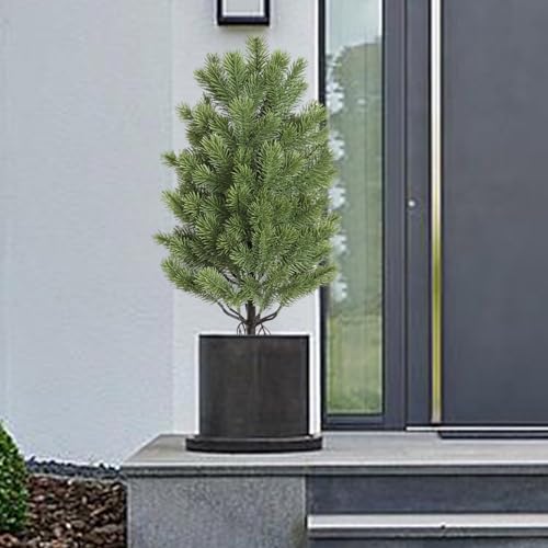 2 Pieces Faux Topiary Christmas Tree Ground Stake for Front Yard Path - image 6
