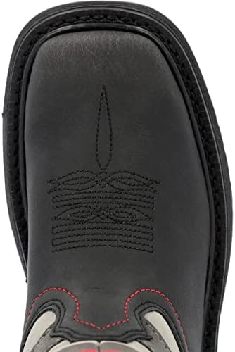 Rocky RED LINE Western Boot, Black, 5 US Unisex Big Kid | Image 5