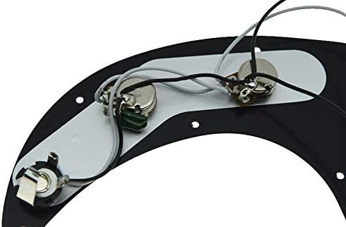 KAISH Pre-wired Bass Pick Guard Loaded P Bass Pickguard for Precision P Bass Black 3 Ply image 4