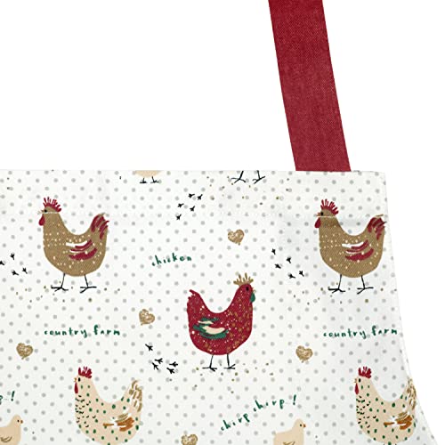 Cackleberry Home Farmhouse Chicken Cotton Bib Apron Pocket Adjustable Strap #TOP3
