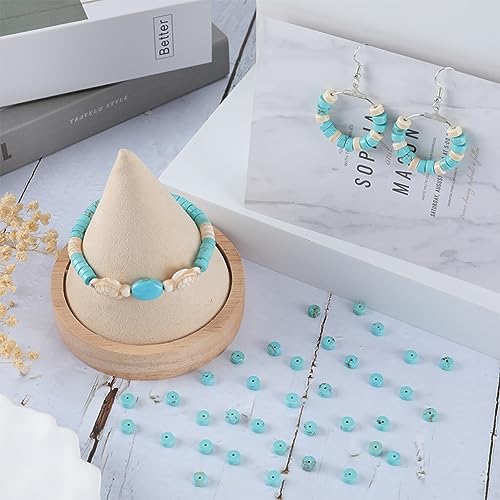 SUNNYCLUE 1 Box 152pcs Disc Stone Beads Gemstone Beads 6mm Howlite Bulk Flat Round Stones Love Lucky Spirit Healing Energy Gemstone Loose Spacer for Jewellery Making DIY Craft Women Adult - Image 4