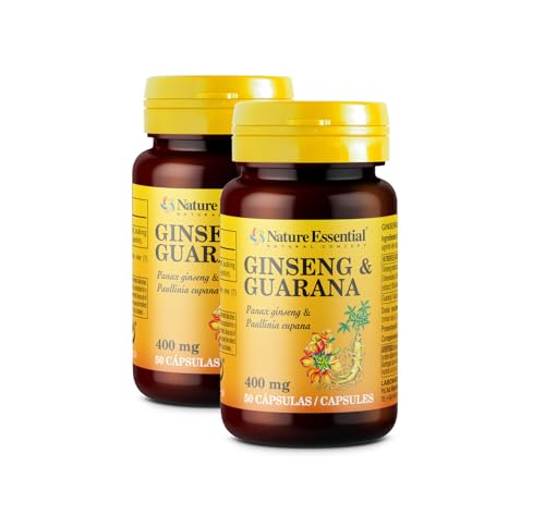 Ginseng y Guaraná contra el cansancio mental: mejora tu memoria con estas 50 cápsulas en Pack de 2