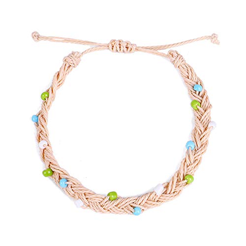 Bracelet tissé perlé beige : finissez-en avec les bijoux rigides