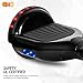 cho New Hoverboard Electric Smart Self Balancing Scooter with Built-in Wireless Speaker 6.5“ LED Wheels and Side Lights Safety Certified (Solid Black)