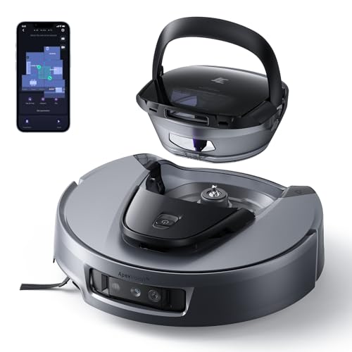 3i G10+ Robot Aspirapolvere, Raccoglie e Compatta la Polvere, Forte Aspirazione da 18.000Pa, Spazzola Laterale Retrattile e Mocio, Navigazione Intelligente, Evita Ostacoli, Spazzole Tangle‑Free