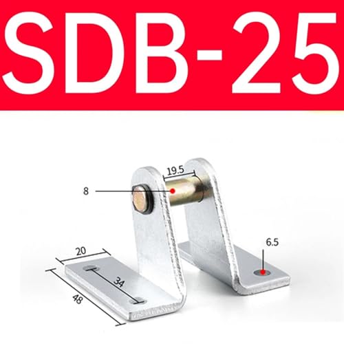 Pneumatic SDB Bracket Air Cylinder Type SDB16-20-25-32-40 MAL/MA Standard SDB Bracket Air Cylinder Pneumatic Mounting Stand 1Pcs(SDB-25)