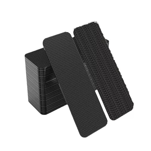 Image of 20Pairs Heavy Duty Hook and Loop Strips with Adhesive, 1x4 Inch Double Sided Mounting Tape for Wall Hanging, Home Office Organization, No Damage Strong Hold - Black (20 Sets, 40Pieces Total)