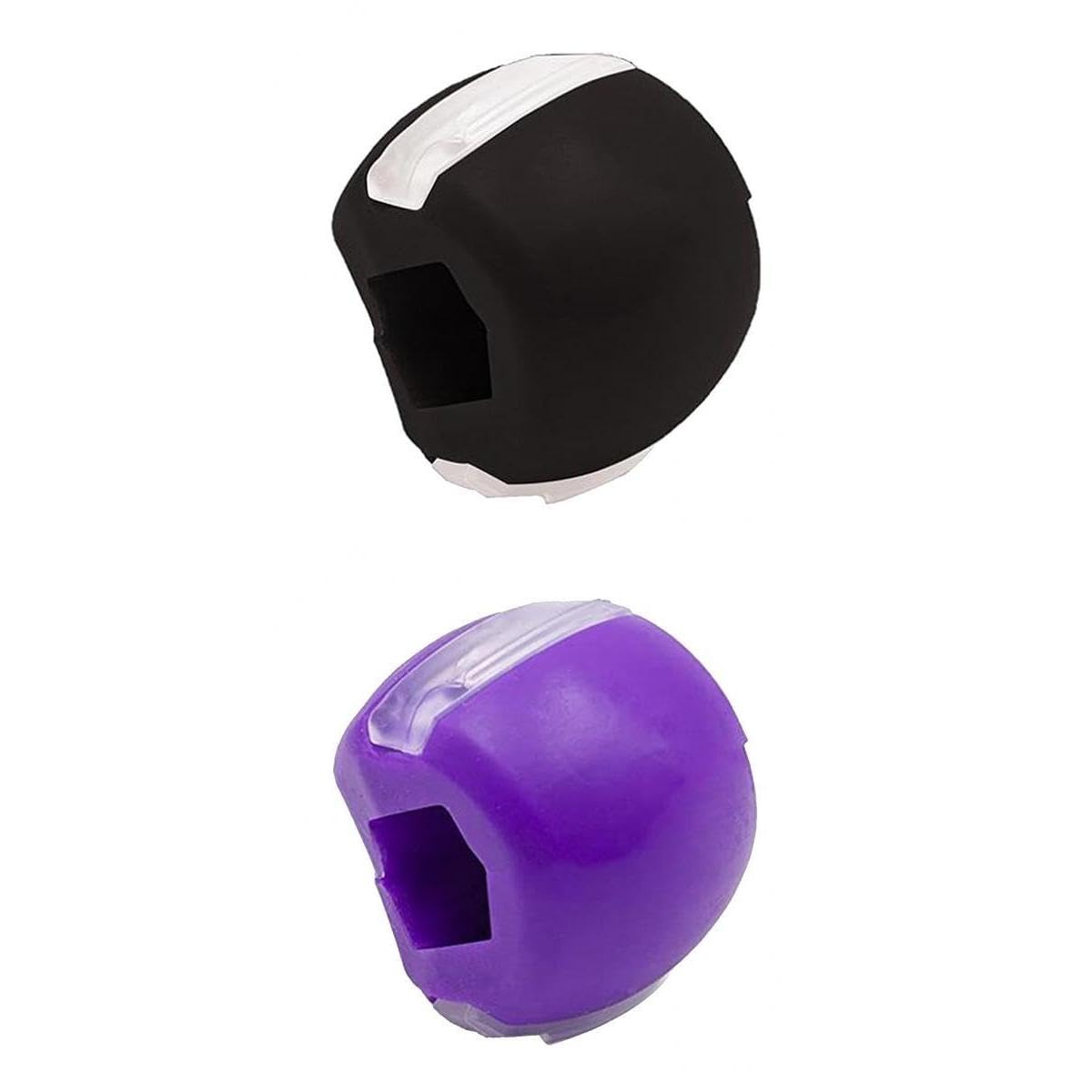 BNF® 2 Pack Jawline Face Exerciser Fitness Ball Toner Mouth Trainer Black+Purple|Health & Beauty | Skin Care | Anti-Aging Products|2X Jaw Exercise Ball (Black, Purple)-picture-10