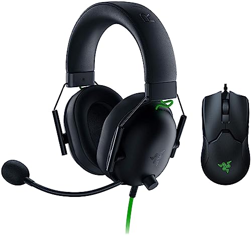 Image of Razer Viper 8KHz Ambidextrous Esports Wired Gaming Mouse with 8000Hz && BlackShark V2 X Wired Gaming On Ear Headset - Black|7.1 Surround Sound-50mm Drivers-Memory Foam Cushion-for PC