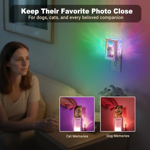 JandCase 10-Color Dimmable Plug-In Photo Frame Night Light - image 6