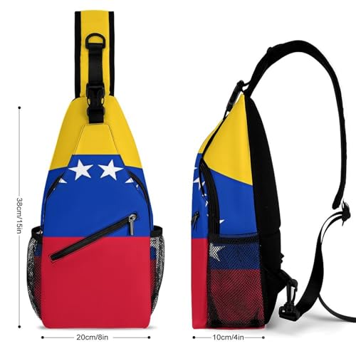 Mochila tipo sling bandera de Venezuela para trekking y uso casual miniatura 2