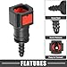 A ABSOPRO Car Fuel Line Hose Quick Release Connector Straight 1/4
